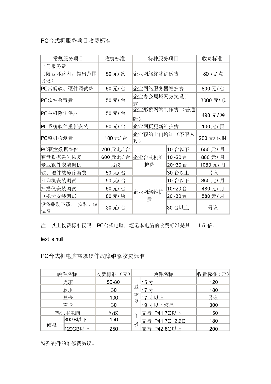 電腦維修與辦公設(shè)備維修報價明細全解析